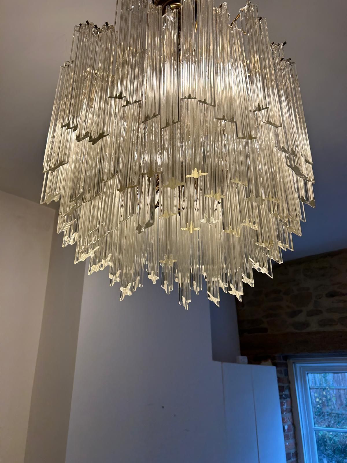 C1980's Six Tier Murano Crystal Italian Chandelier photo buy