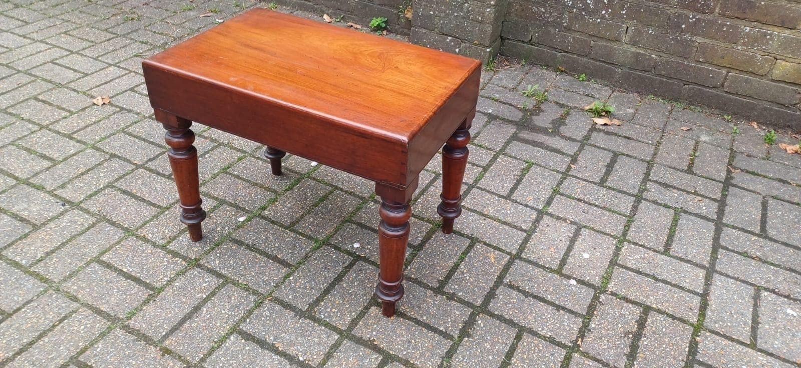 Antique Mahogany Baby Bath Stool   Victorian Lift Off Top Nursery Seat With Shaped Recess, Vintage Mahogany Stool, Antique Stool, Work Box photo furniture