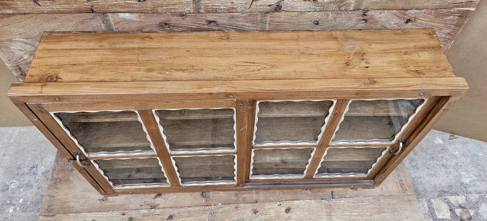 Old Art Deco Glazed Sideboard In Burmese Teak photo buy