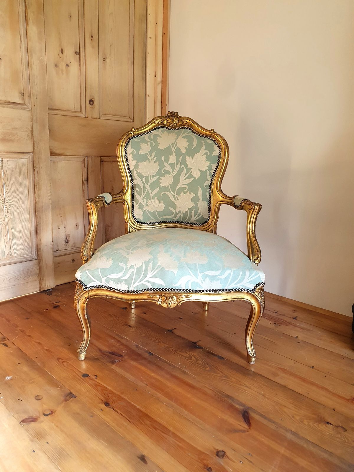 Antique XVI Style Gilt Wood Chair photo Furniture