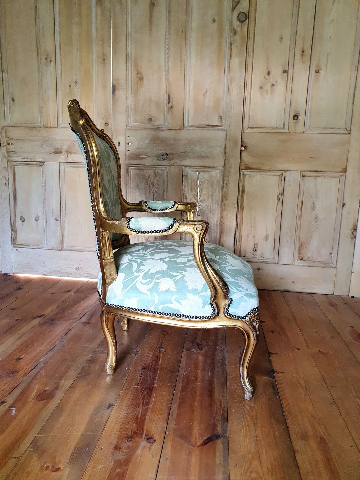 Antique XVI Style Gilt Wood Chair photo buy