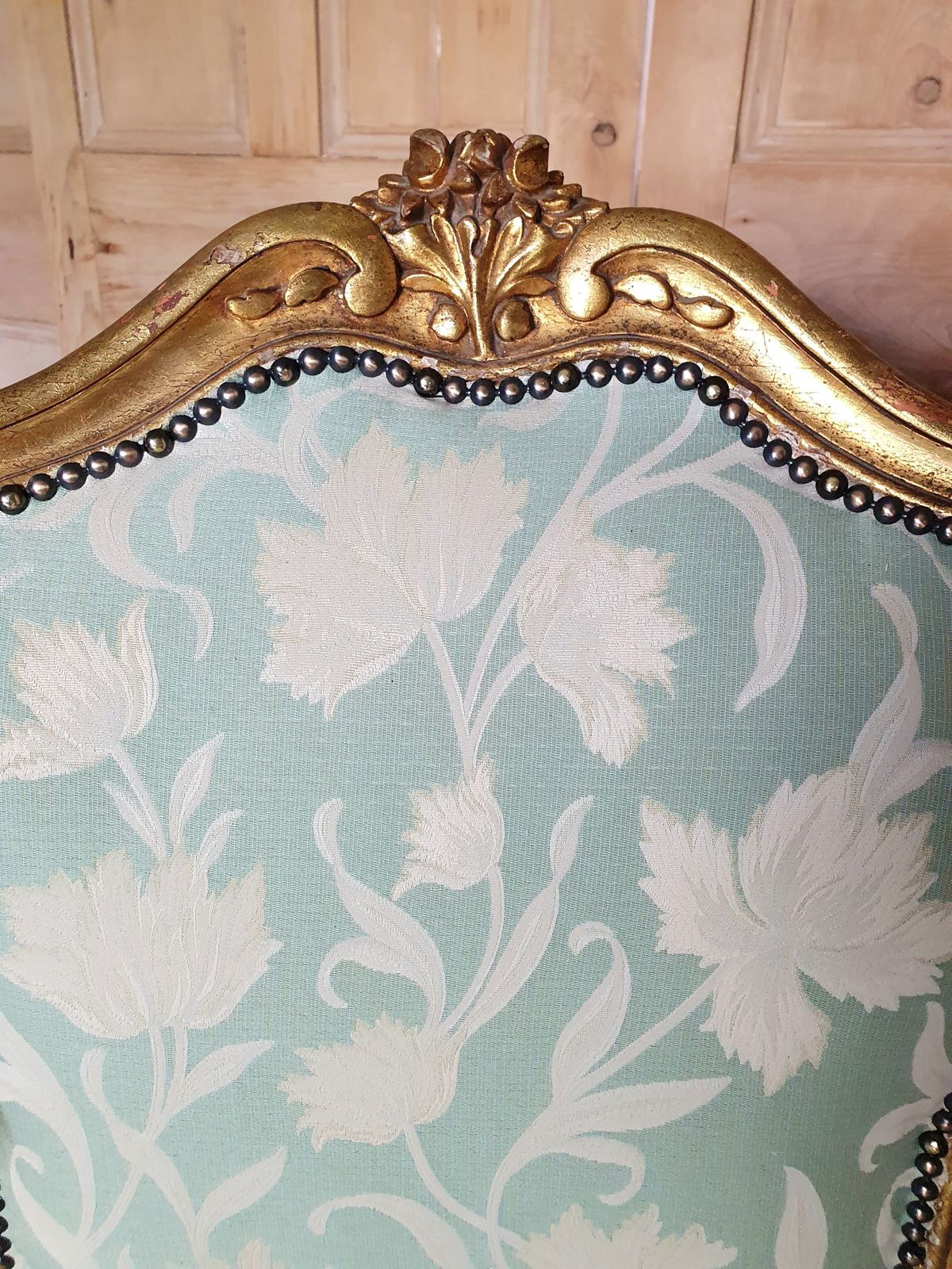photo for sale Antique XVI Style Gilt Wood Chair