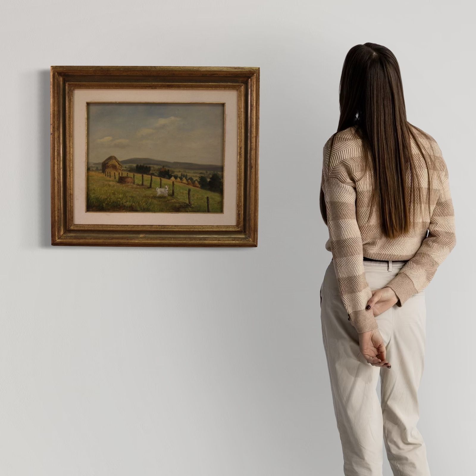 Small Signed Landscape Painting From The 20th Century photo for sale