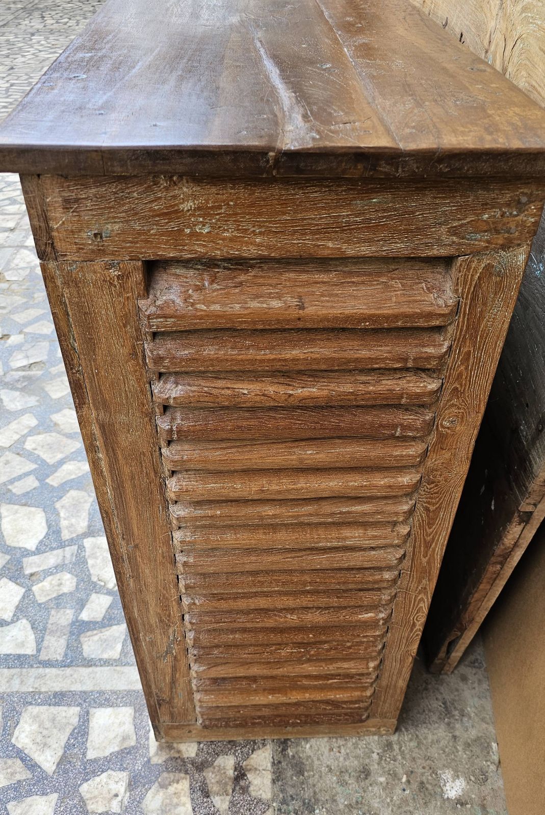 Furniture Old Shopkeeper's Counter In Burmese Teak photo