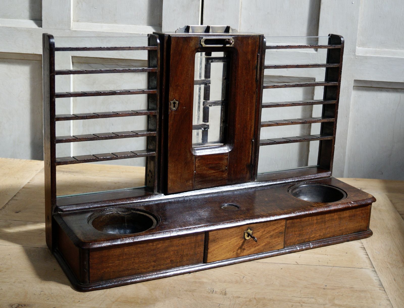 Rare Victorian Mahogany Cox’s Patent Till photo vintage