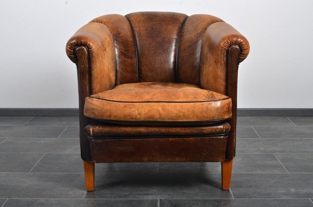 Dutch Sheepskin Lounge Chair, 1980s photo furniture