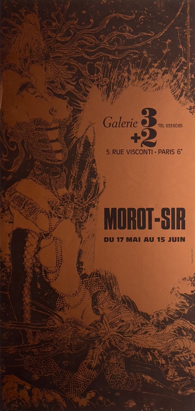 Gérard Morot Sir Silkscreen Glossy Paper Bronze Exhibition Galerie 3+2 Paris 1970