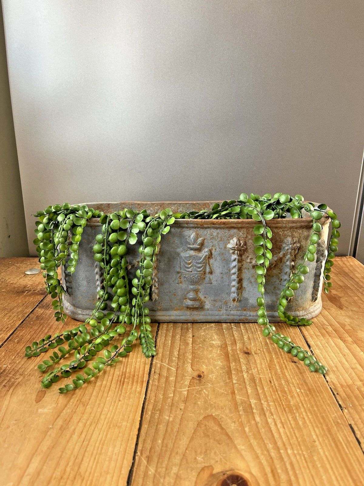 Antique 19th C French Regency Urn Cast Iron Planter Flower Trough Plant Pot