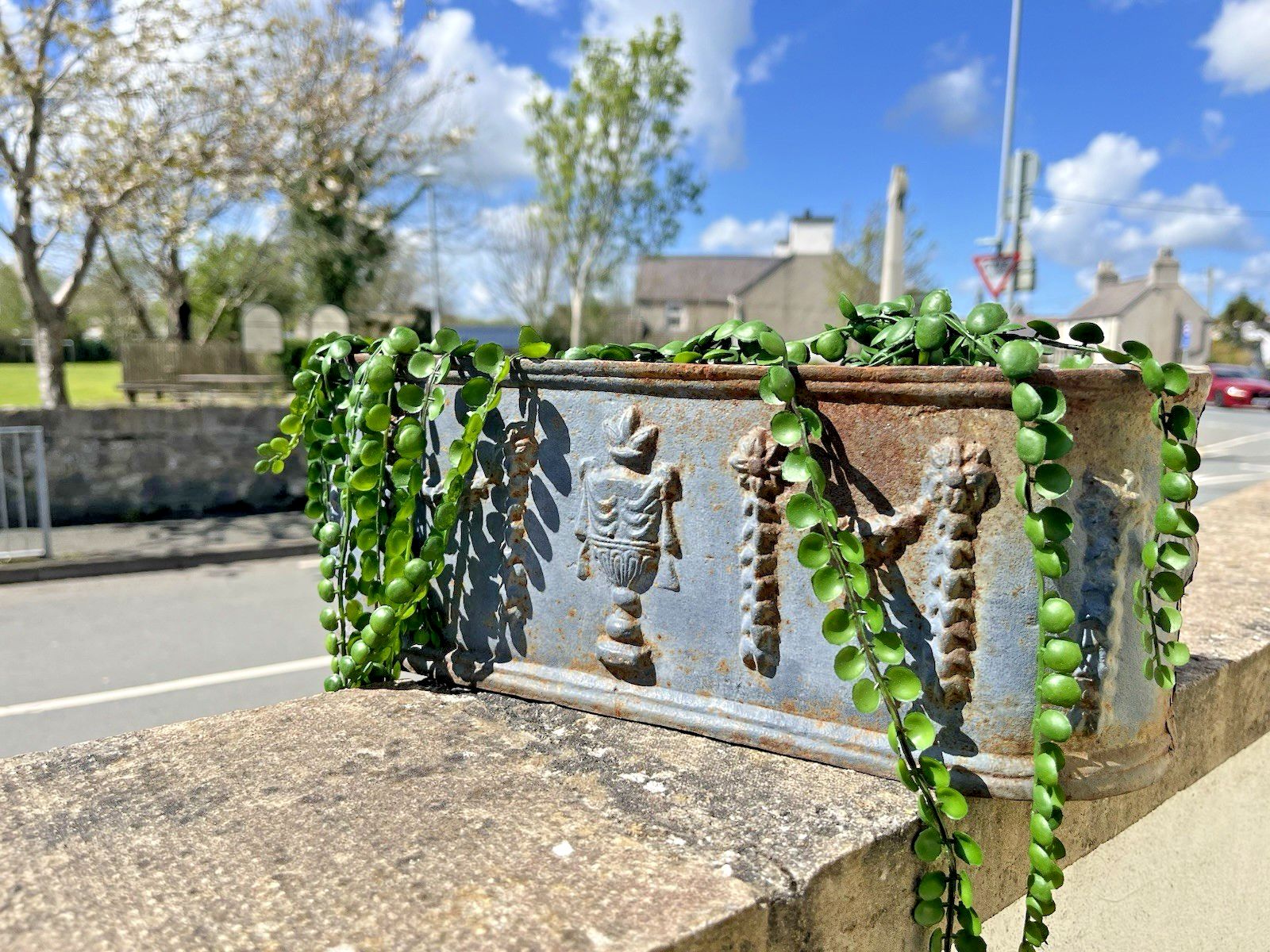 Antique 19th C French Regency Urn Cast Iron Planter Flower Trough Plant Pot photo Garden Decor