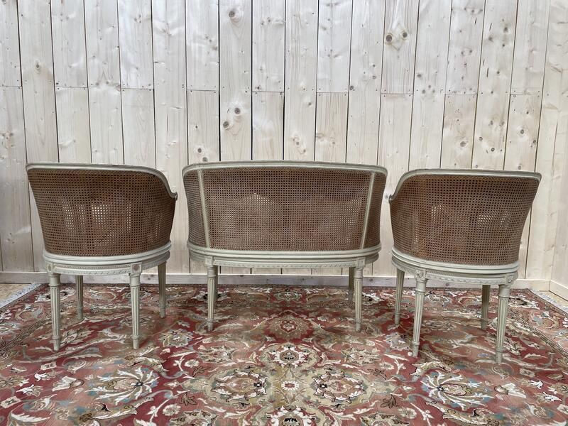 Salon De Style Louis XVI En Cannage 1900 photo 790.0
