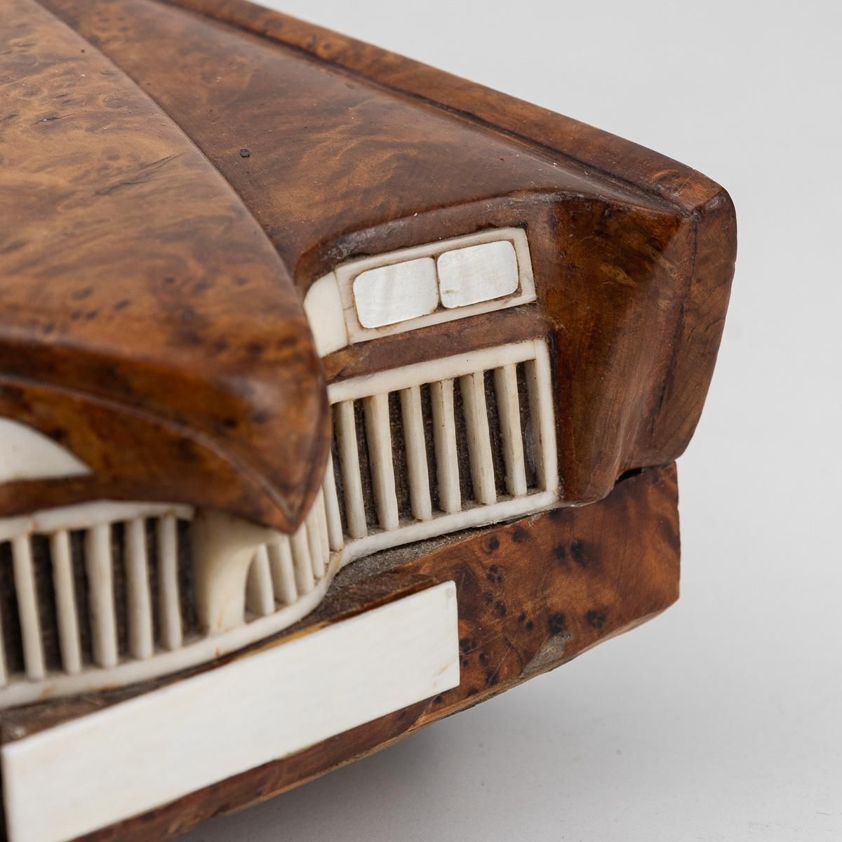5391.0 21stc Contemporary Hand Carved Wooden Cadillac Car C.2000 photo