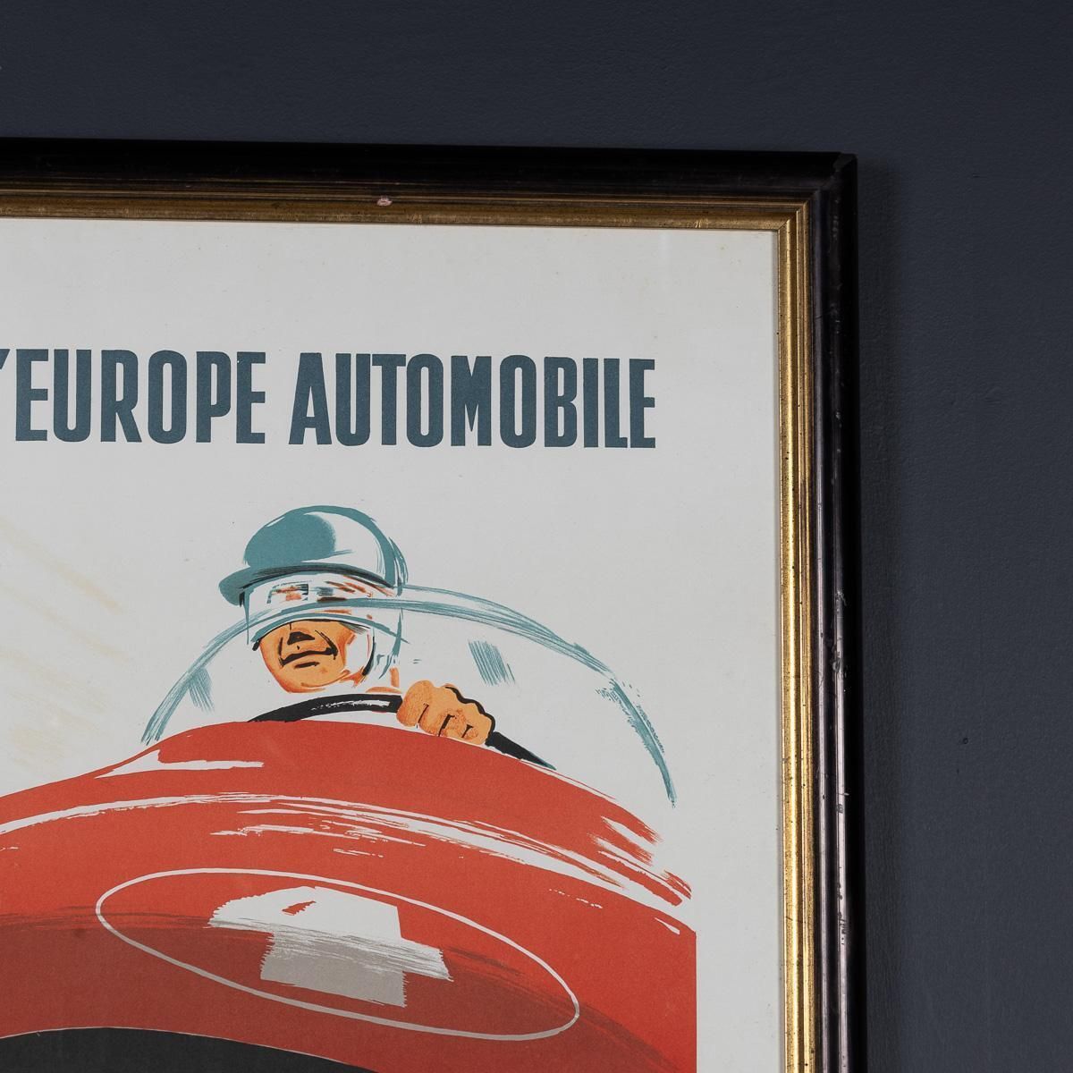 Vintage 20th Century Framed 1955 Monaco Grand Prix Poster By Jean Ramel C.1985 photo 1014.0
