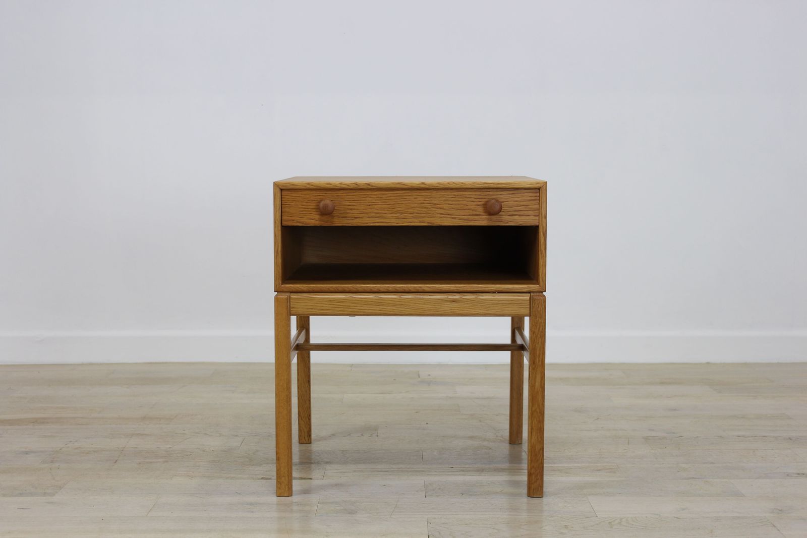 1960’s Light Oak Bedside Table Model Casino By Tingstroms