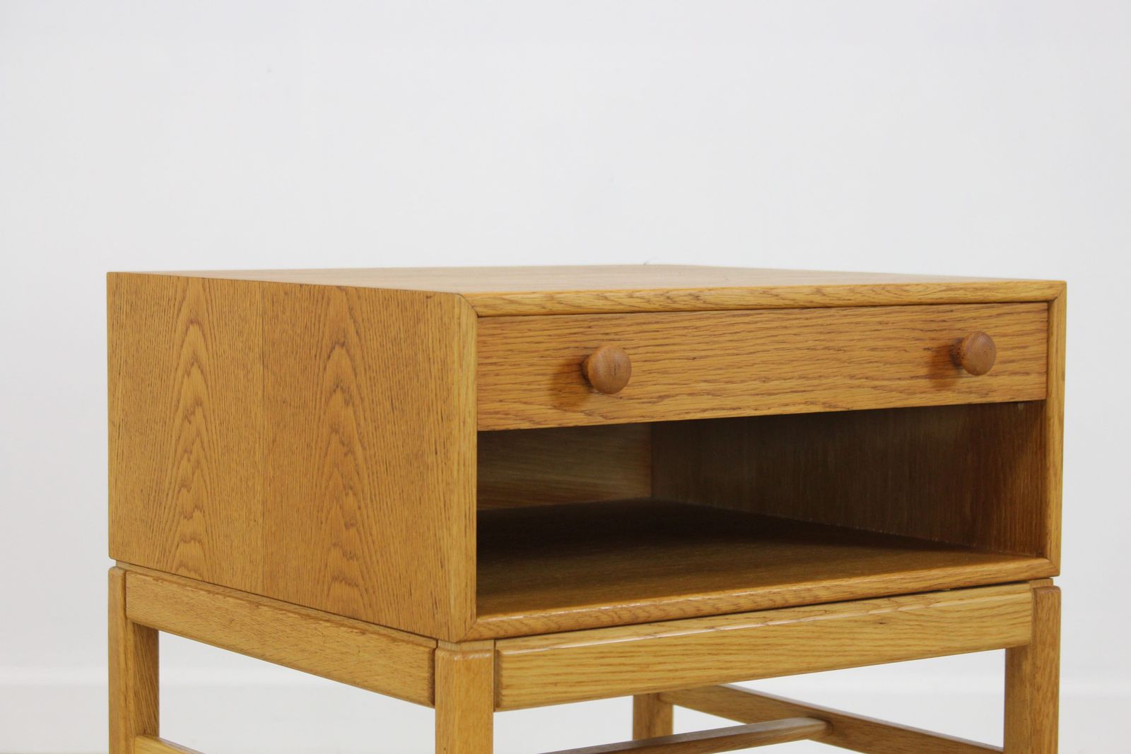 1960’s Light Oak Bedside Table Model Casino By Tingstroms photo furniture