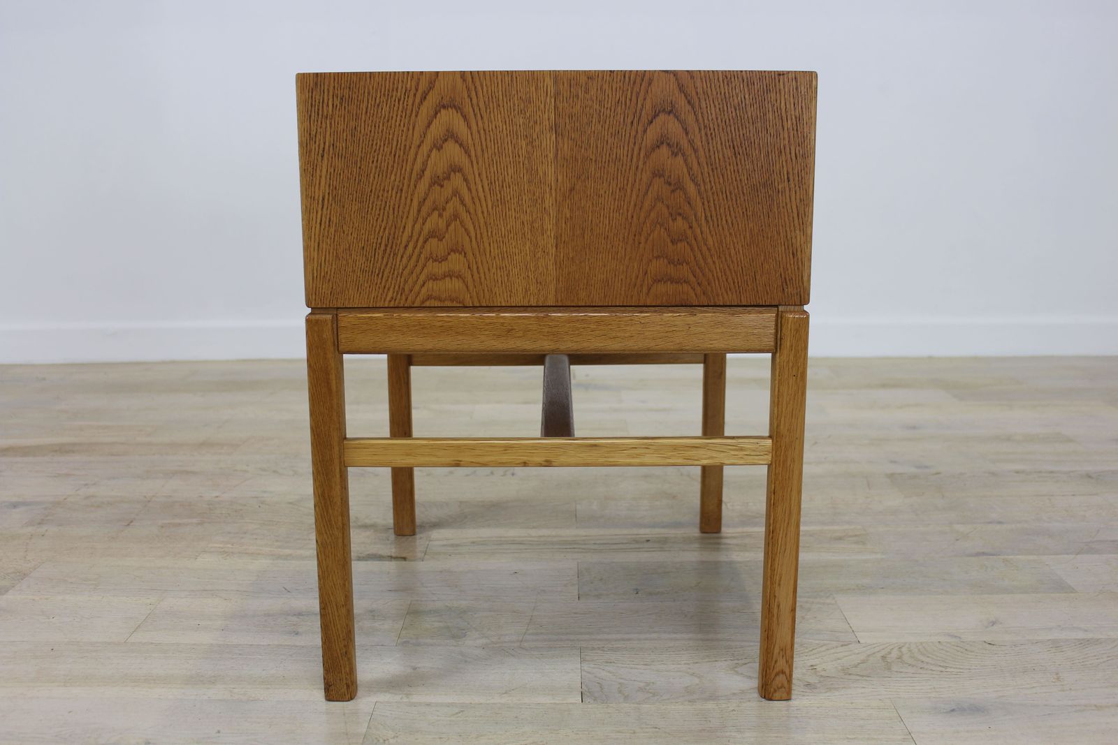 1960’s Light Oak Bedside Table Model Casino By Tingstroms photo vinterior
