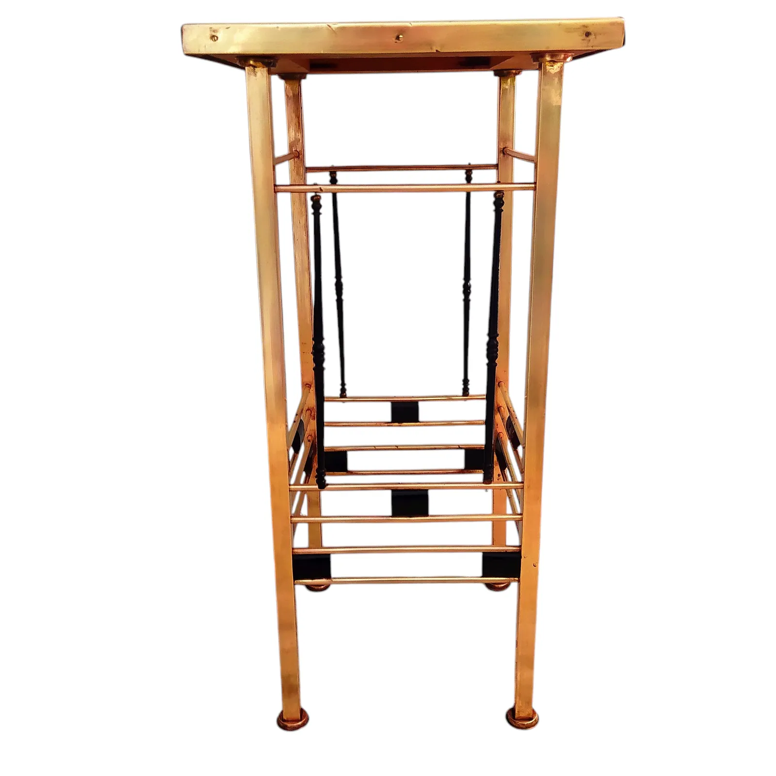 Early 20th Century Brass Pedestal,Art Deco Style. photo vintage