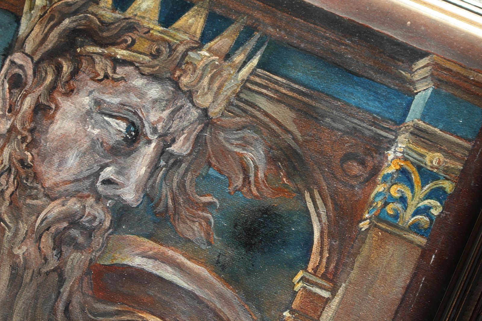 photo furniture Five Mid 20th C Fairground Oil On Board Mythical Folk Art Portraits Of Kings