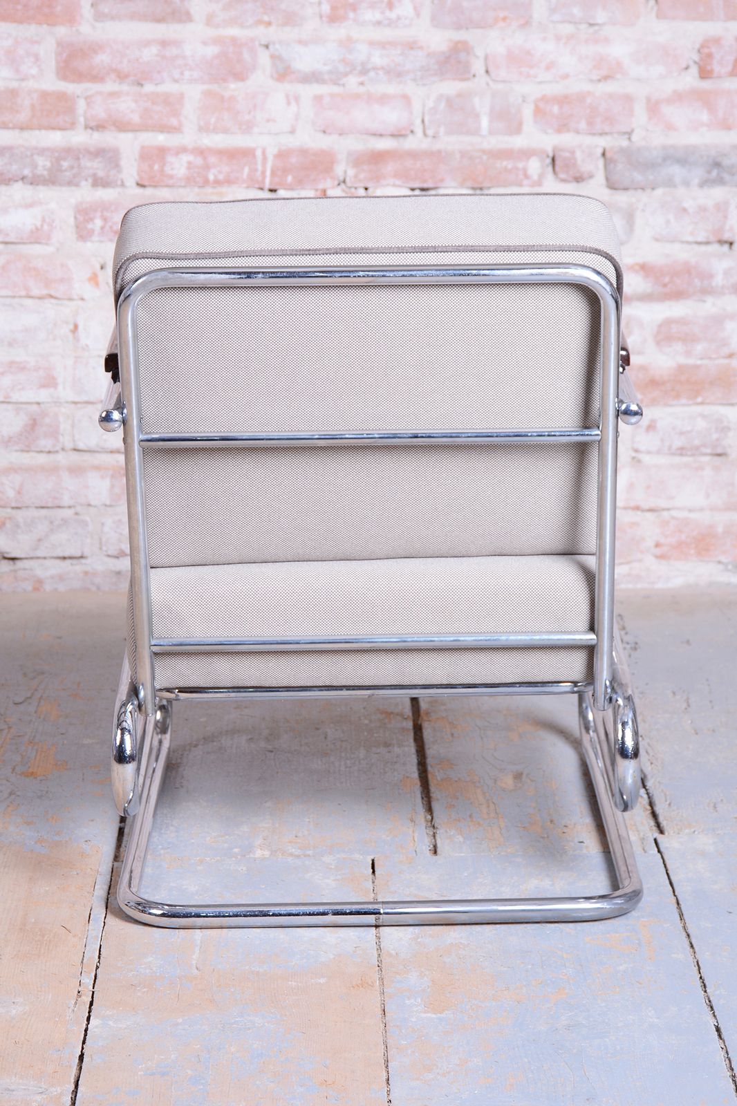 Restored Bauhaus Double Suspension Chair, Halabala, Up Zavody, Oak, Czech, 1930s photo vintage