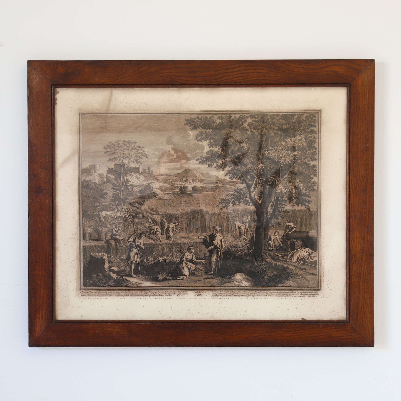 475.0 Engraving Of Poussin’s The Summer (Ruth & Boaz): A Timeless 17th Century Treasure photo
