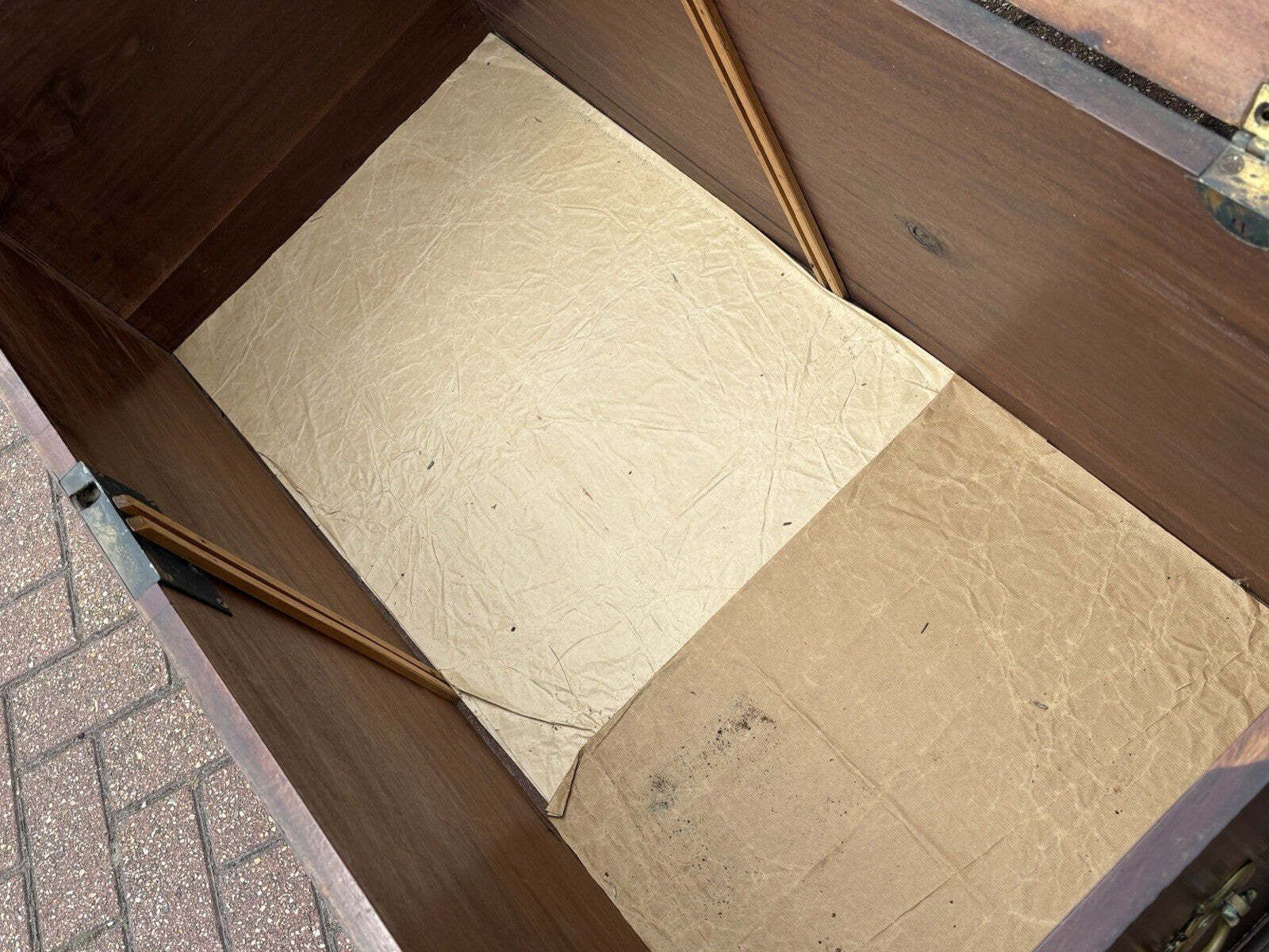 Georgian Mahogany Blanket Chest, Brass Handles, Very Good Quality. photo vintage