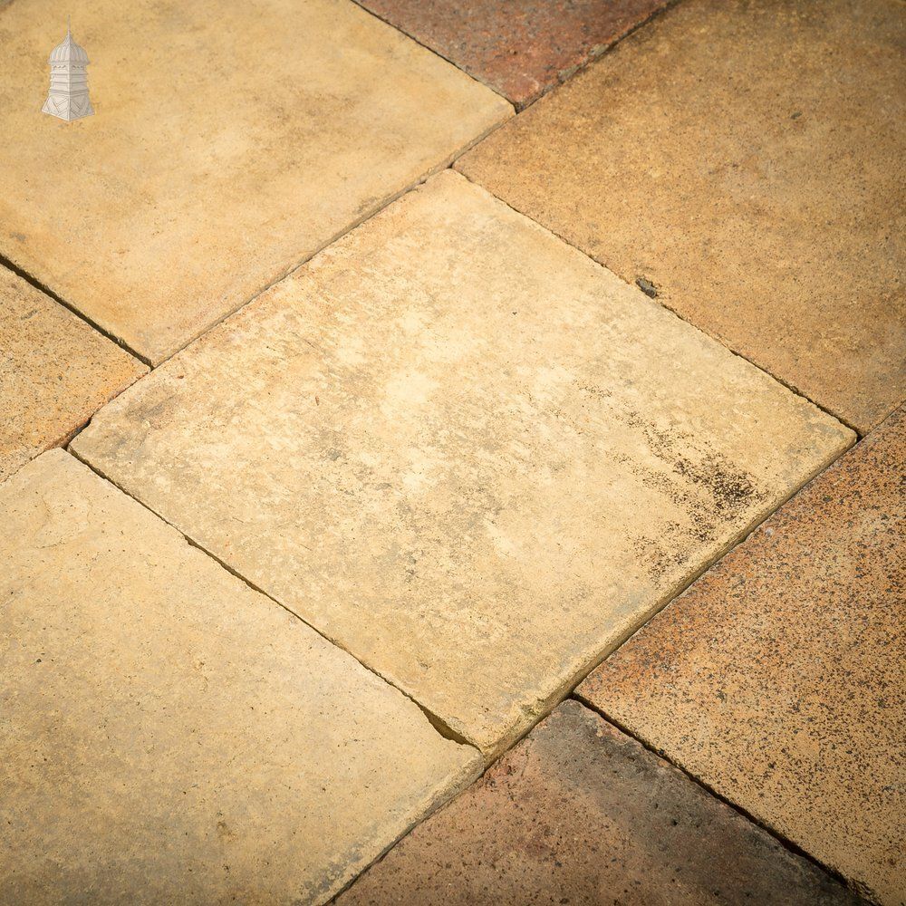 Buff Floor Tile, Reclaimed 12" X 12", Batch Of 176   16 Square Metres