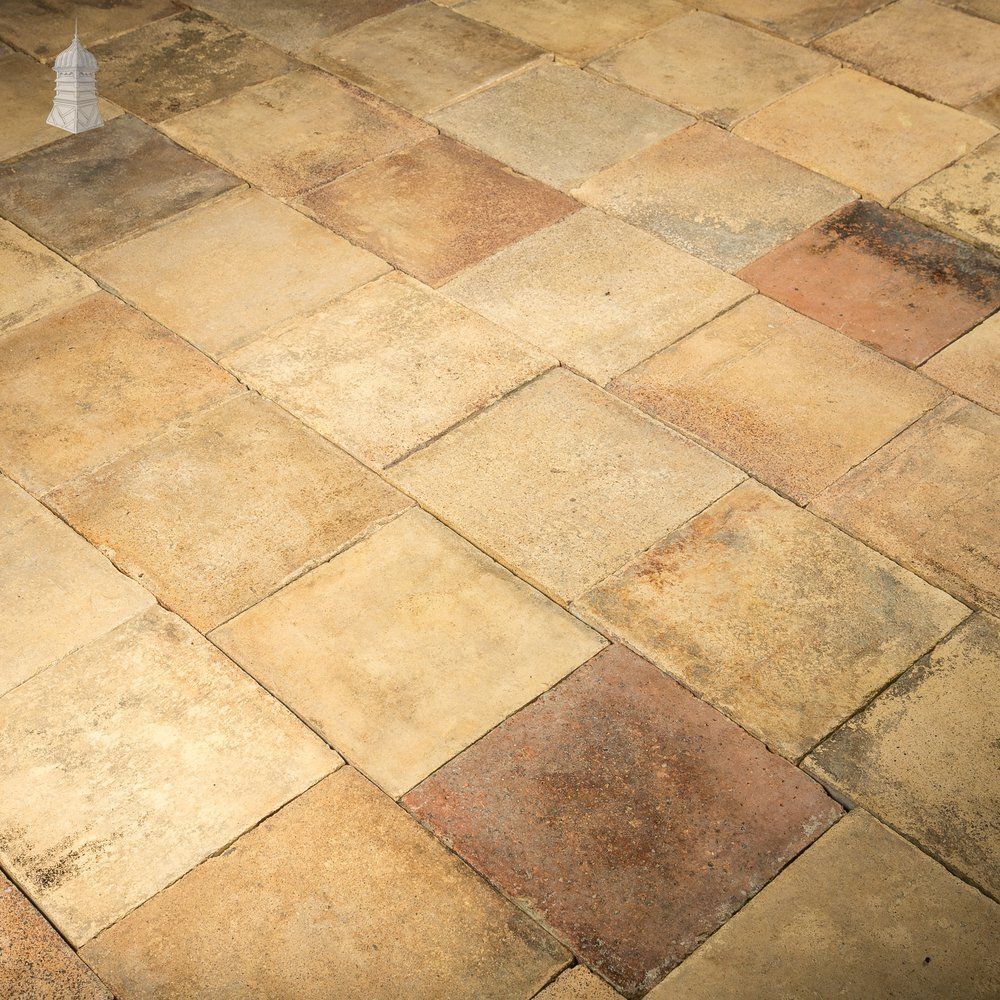 Buff Floor Tile, Reclaimed 12" X 12", Batch Of 176   16 Square Metres photo vinterior