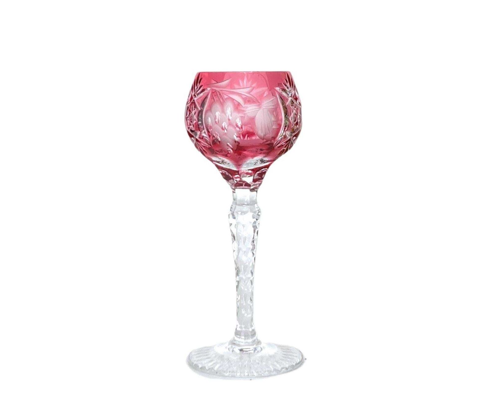 Kristallen Cordiaalglazen Rood | 6 Stuks | Nachtmann Grapes | Jaren 70 photo for sale
