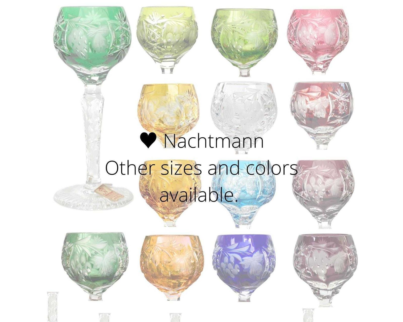 Kristallen Cordiaalglazen Rood | 6 Stuks | Nachtmann Grapes | Jaren 70 photo vintage
