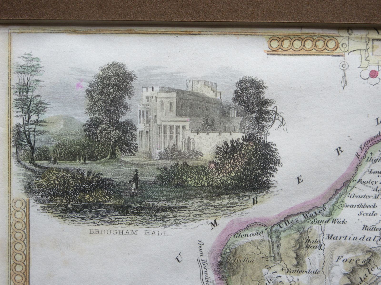 An Antique, Hand Coloured Map Of The Old English County Of Westmoreland By Thomas Moule, Published Circa 1848. photo for sale
