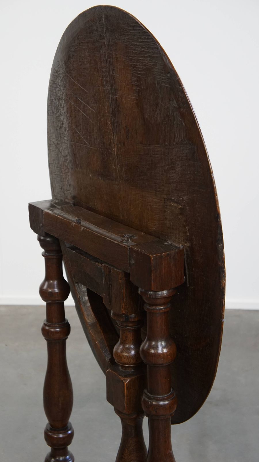 photo furniture Unique Early 17th Century Antique Folding/Side Table With A Beautiful Patina