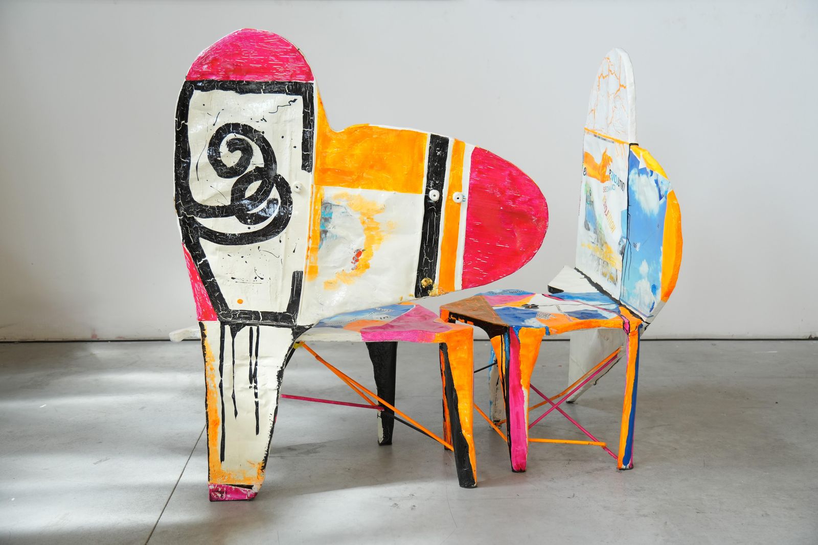 Set Of 6 Signed Pop Art Chairs By Guido Coletti (1995, Signed In 2013) photo vinterior