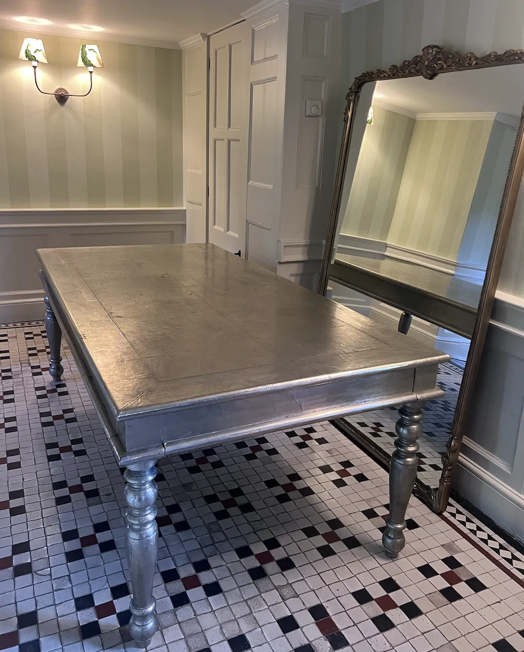 Farmhouse Table, Louis Style, Zinc Wrapped, 8 10 Seater photo buy