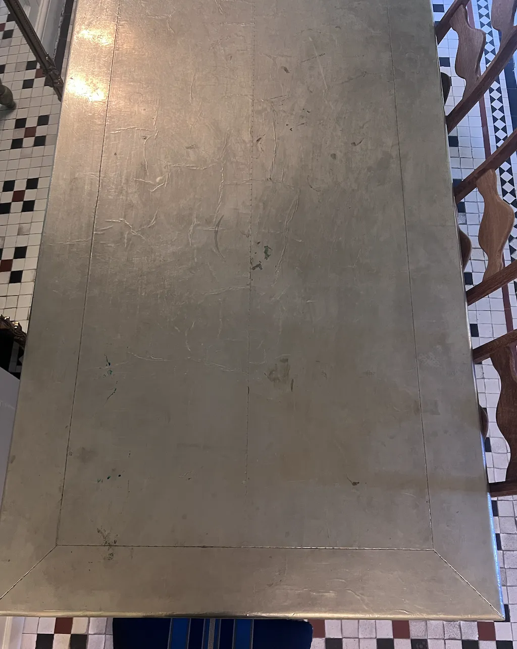 Farmhouse Table, Louis Style, Zinc Wrapped, 8 10 Seater photo vintage
