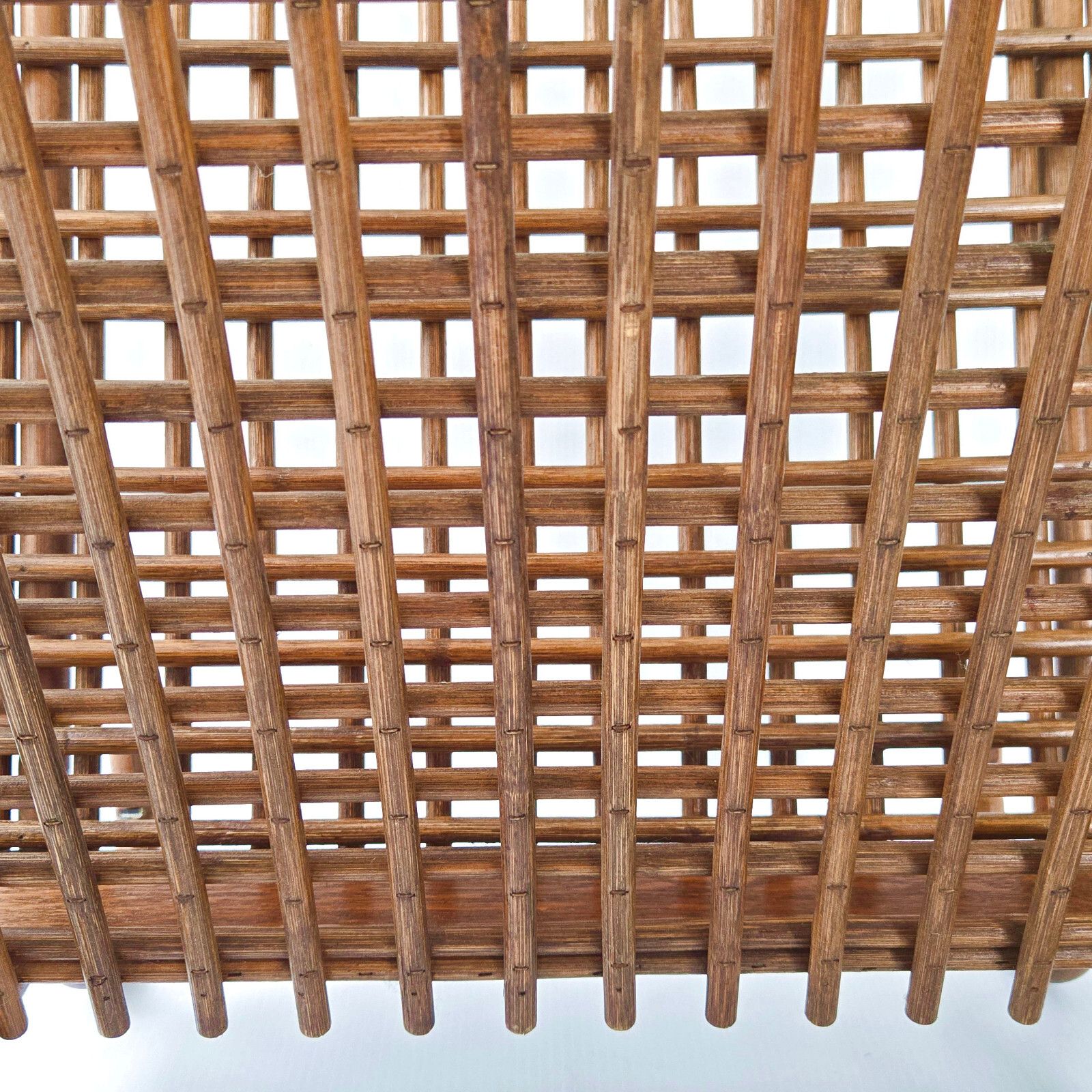 Stunning Vintage 1960s Bamboo & Rattan Magazine Rack 60s 60s photo for sale