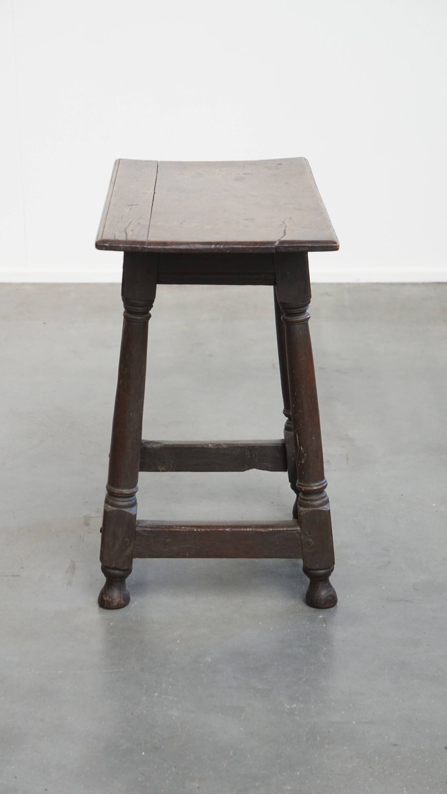 Charming, Large Antique English Side Table/Stool With A Beautiful Patina photo 697.6451999999999