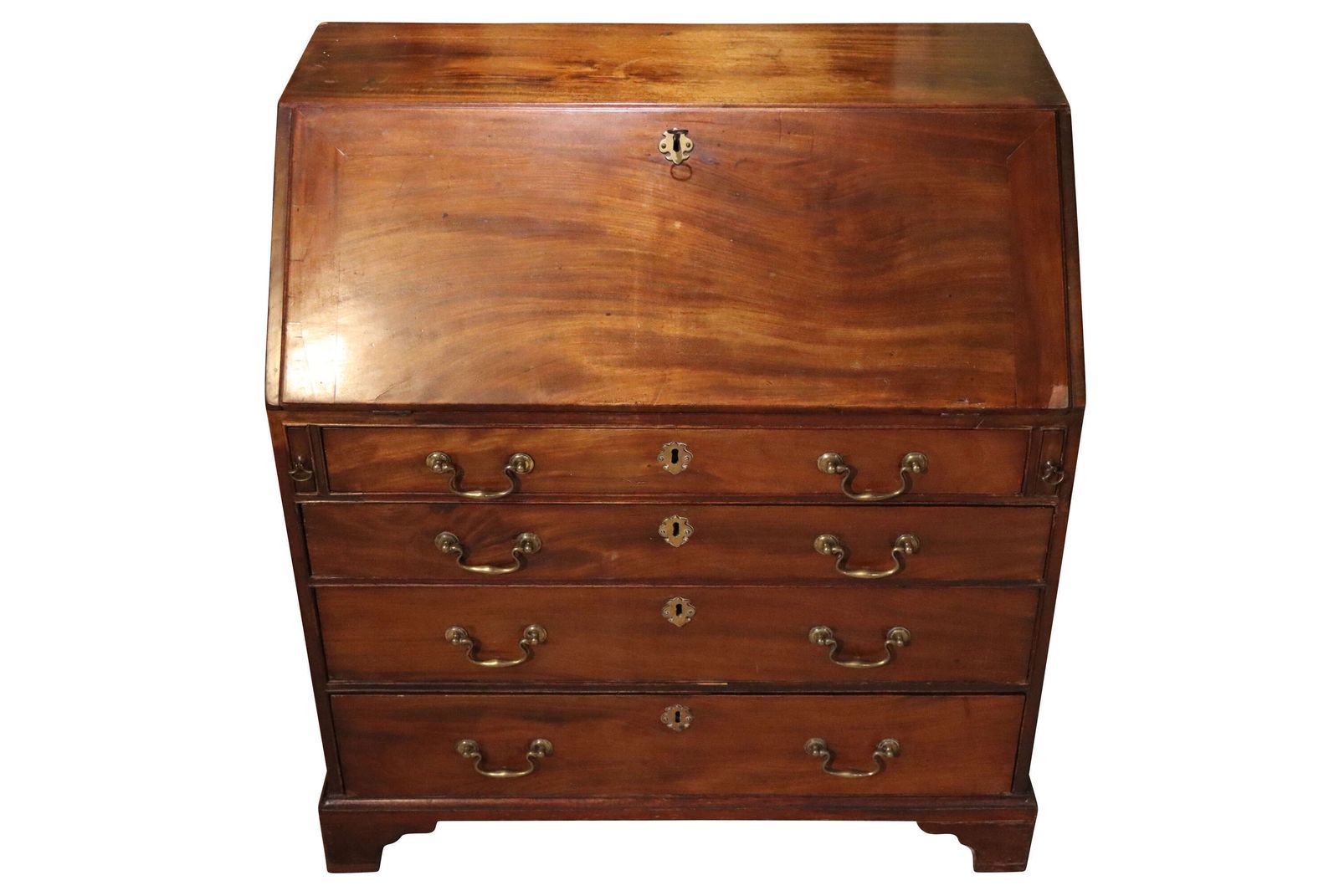 George III Mahogany Bureau, 1700s photo 1265.0