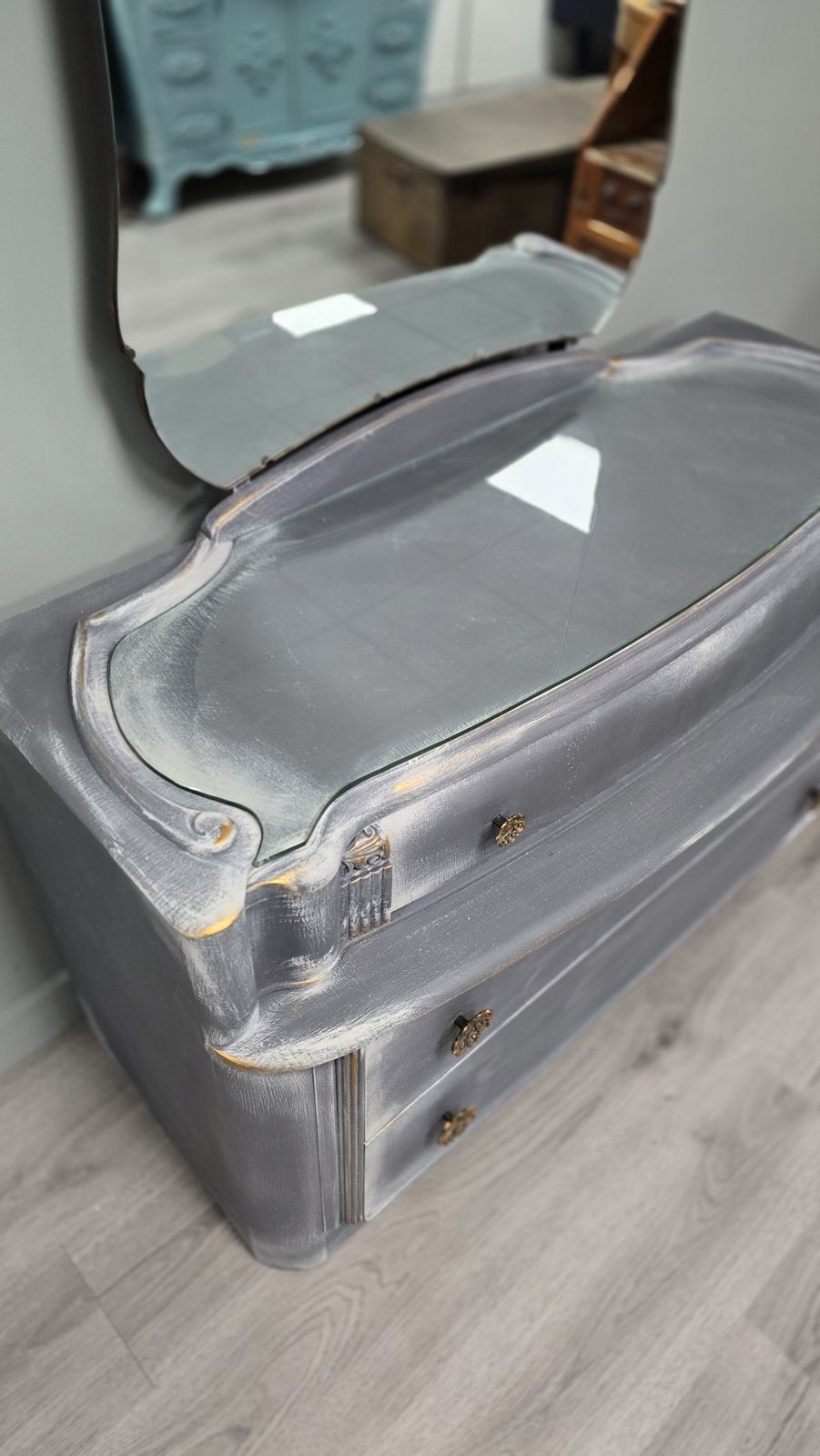 Chest Of Drawers With Mirror, Mid 20th Century photo vinterior