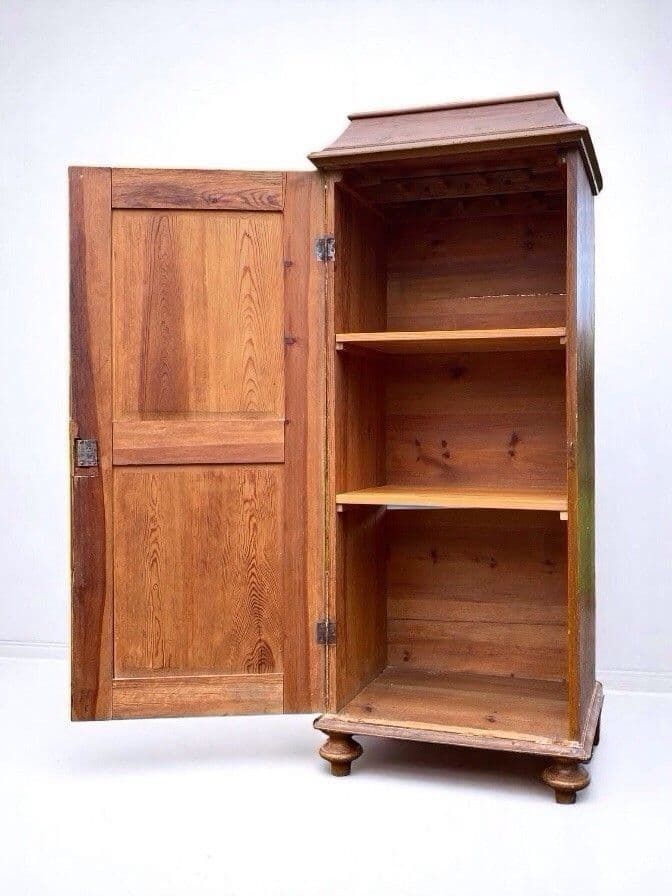 Pair Of Antique Wooden Swedish Storage Linen Cupboards photo 1995.0