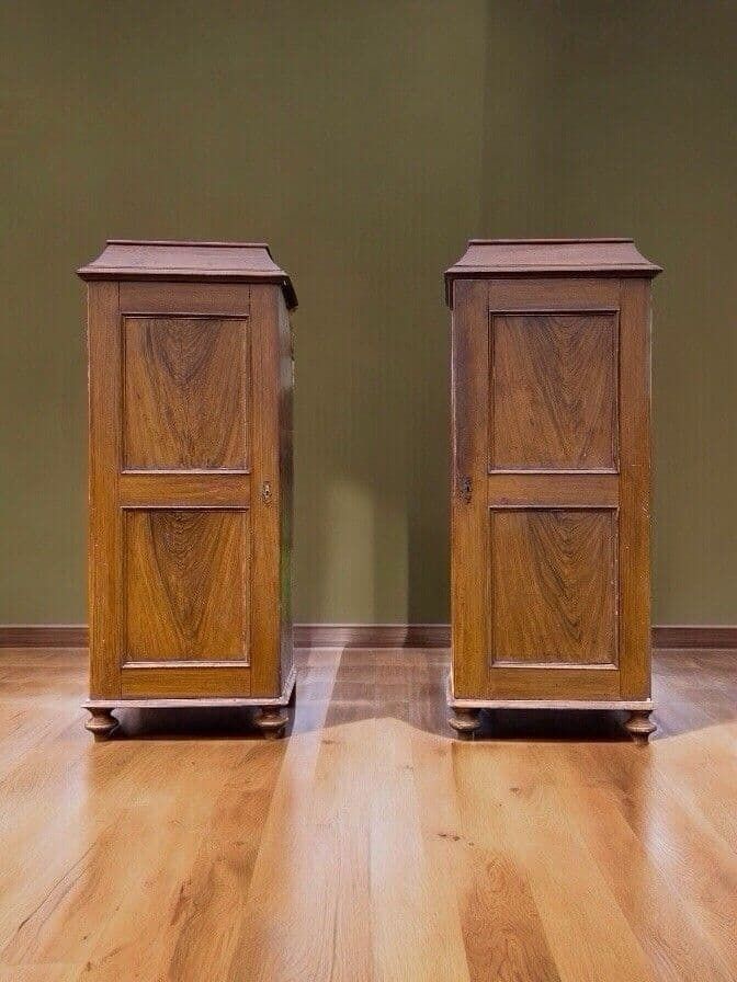Pair Of Antique Wooden Swedish Storage Linen Cupboards photo buy
