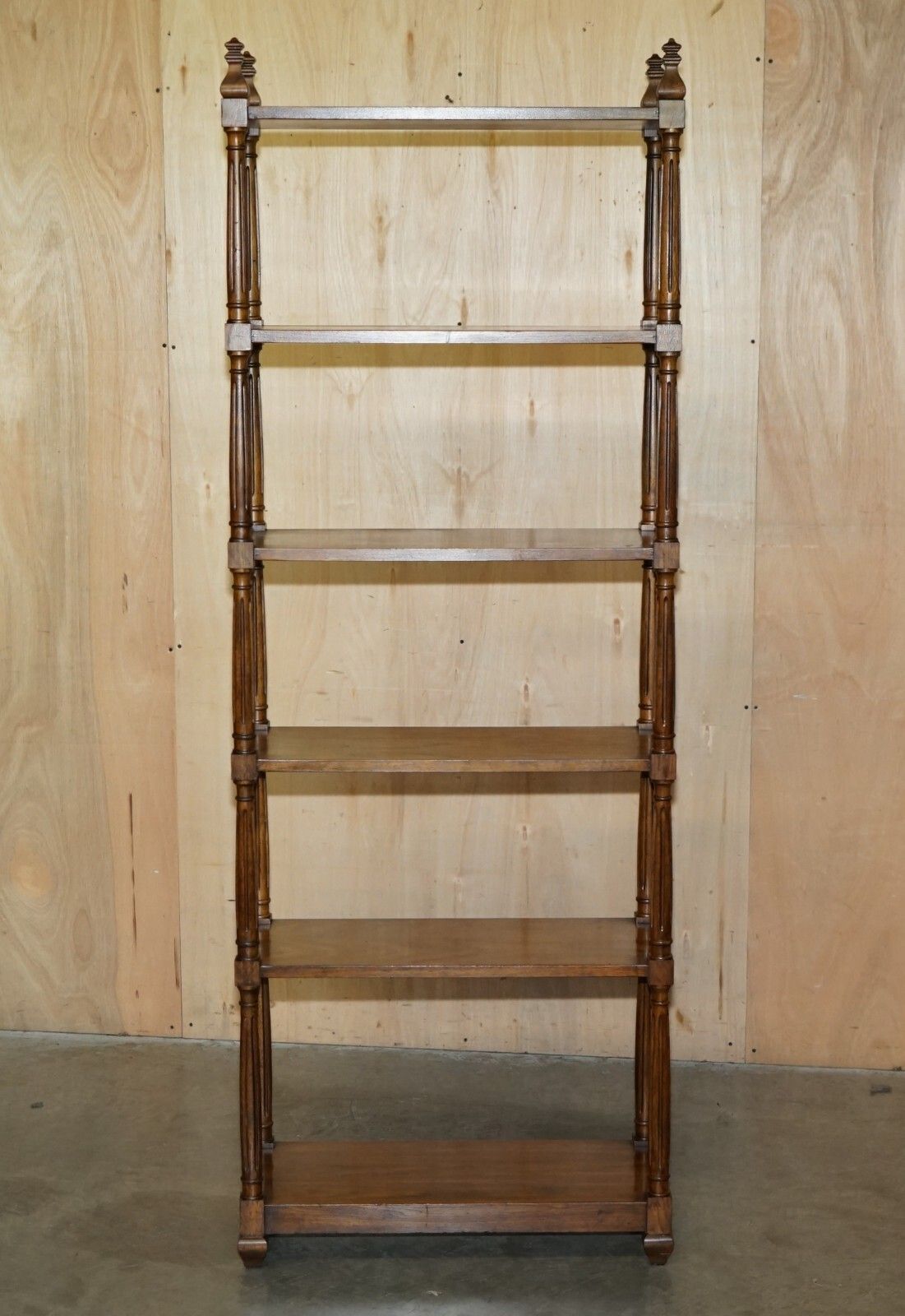 photo buy Vintage Regency Style Flamed Mahogany Nicely Carved Bookshelf 198cm Tall