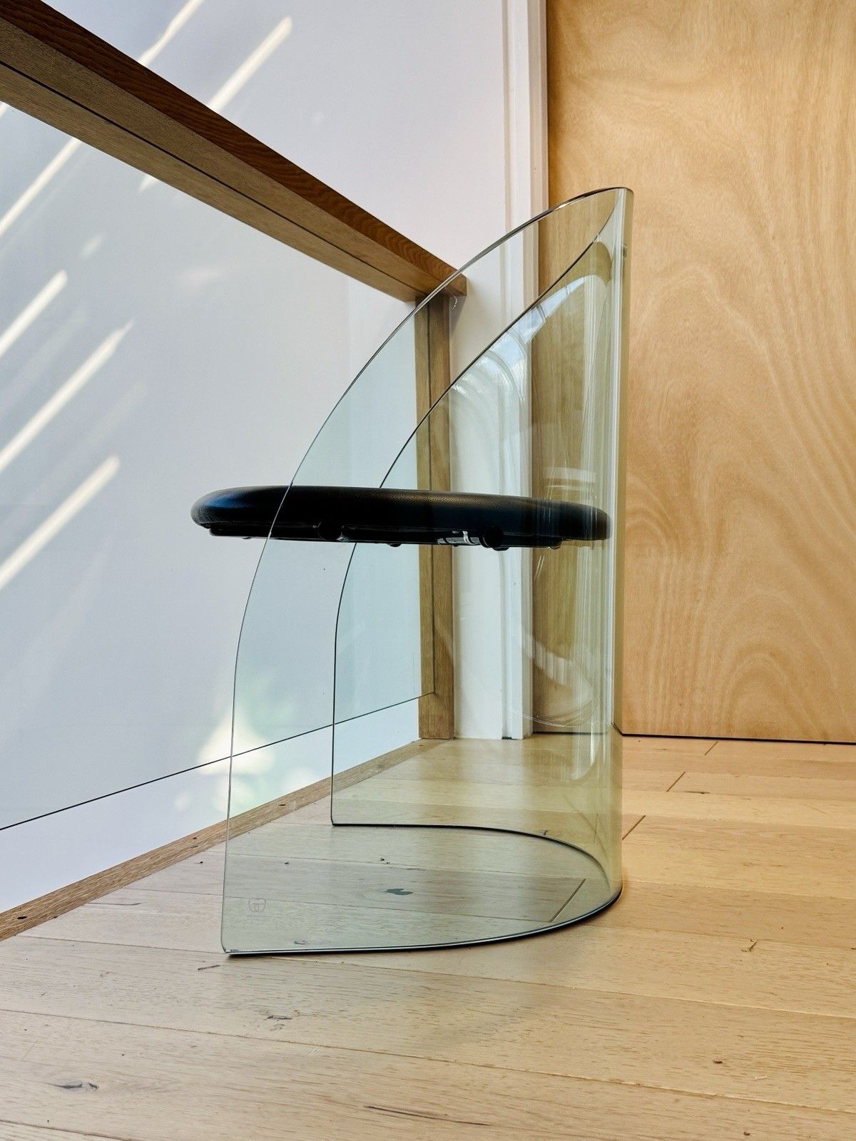 1980s Glass Framed Chair By Fiam Of Italy In The Style Of Louis Dierra