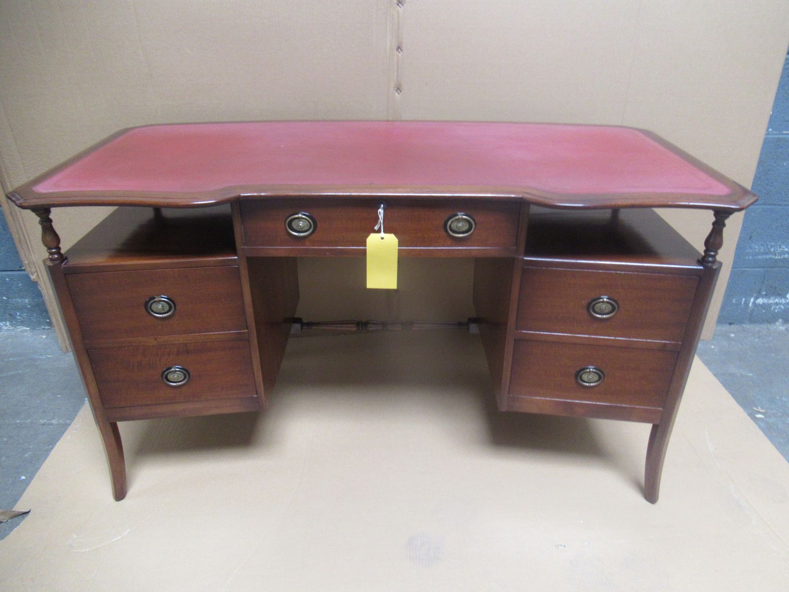Mahogany Knee Hole Desk, 1950s photo furniture