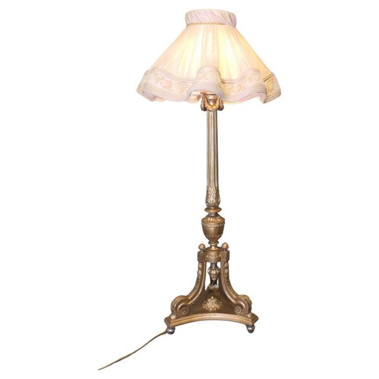 Carved French Boudoir Floor Lamp