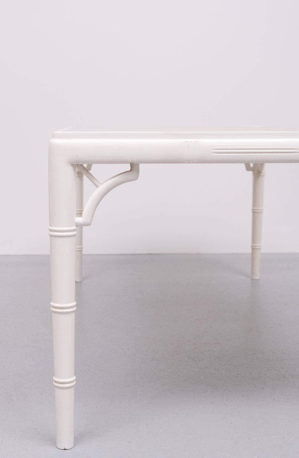 Faux Bamboo Chippendale Coffee Table 1970s France photo vintage