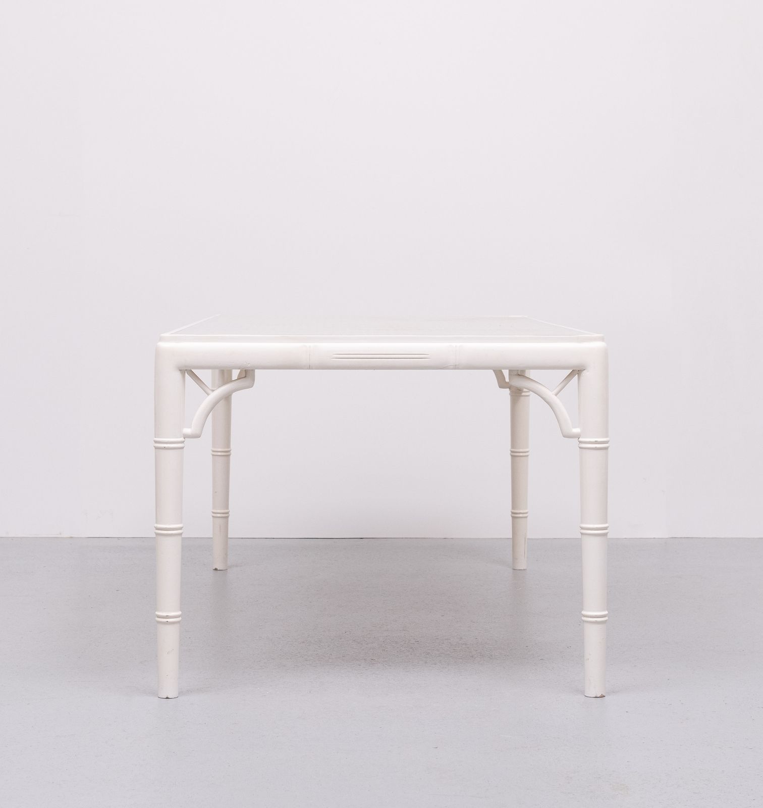 photo furniture Faux Bamboo Chippendale Coffee Table 1970s France