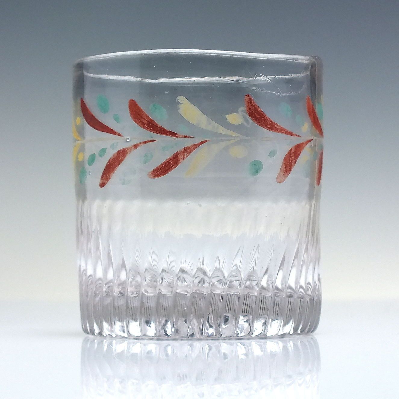 19th Century French Romantic Enamelled Glass Tumbler C1850 photo 120.0