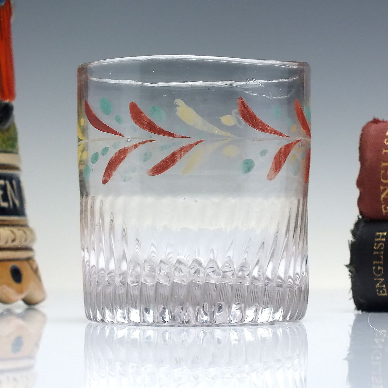 19th Century French Romantic Enamelled Glass Tumbler C1850