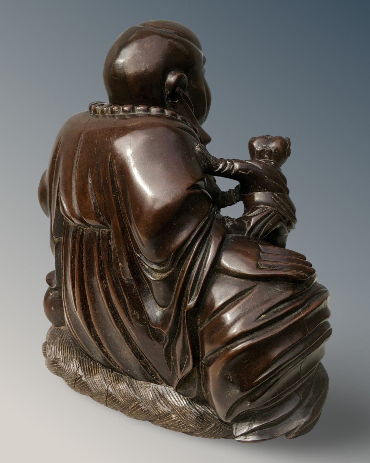 Large Antique Chinese Carved Hardwood Buddha photo buy