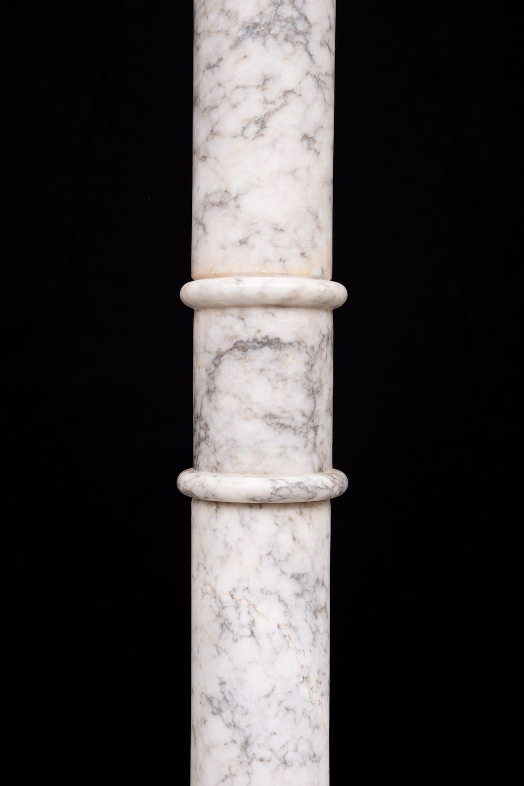 An Antique Italian Ring Turned Alabaster Pedestal 19th Century photo buy
