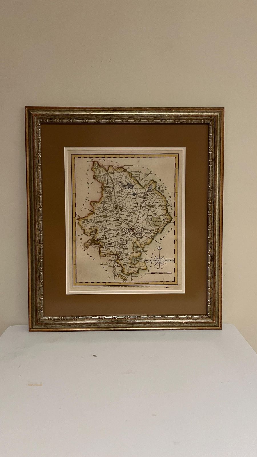 Framed 18th Century Map Of Huntingdonshire By John Cary, C.1787 – Antique English County Map